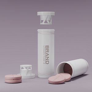 3D Vitamin Supplement Tube