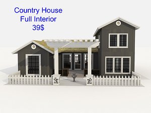 country house interior 3D model
