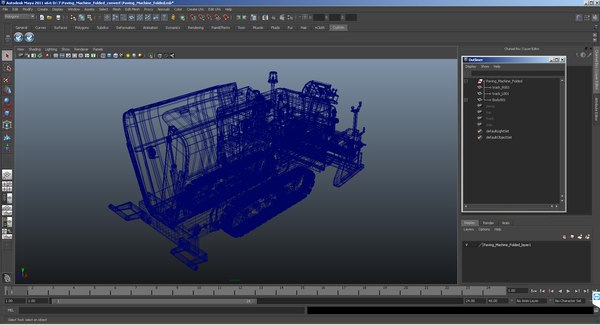 Paving machine folded 3D model - TurboSquid 1276521