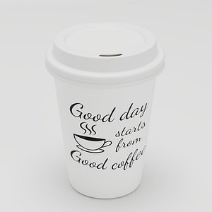 Paper coffee cup medium model
