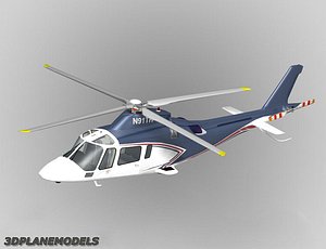 3d model of agusta a-109e private livery