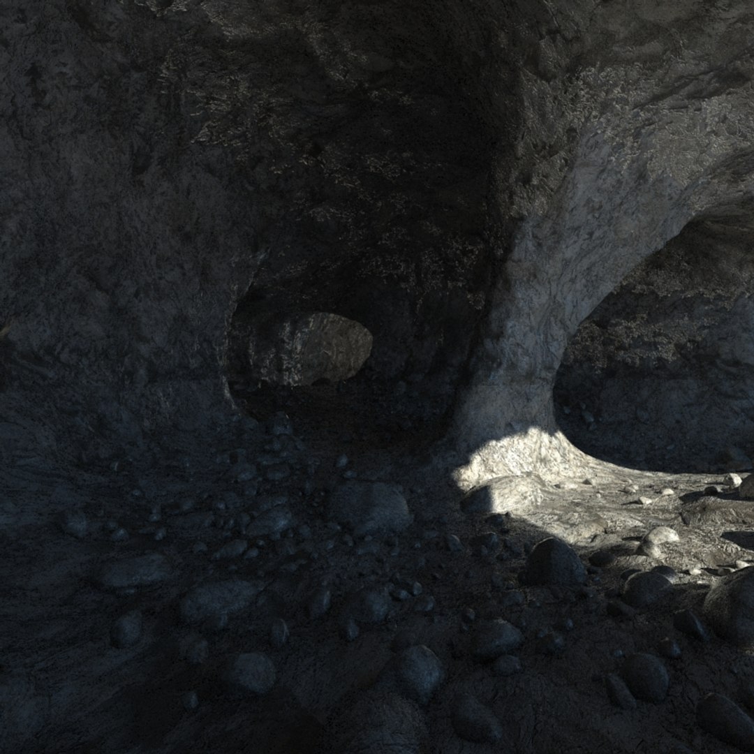 cave rock stones 3d model