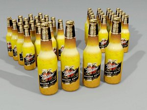 bottle miller beer 3d max