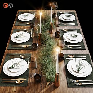 3D table setting 20 model