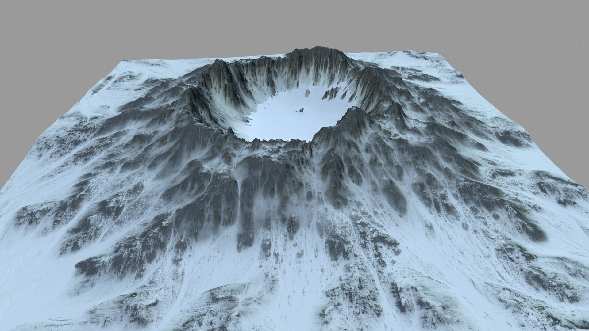 3D Snow Volcano - TurboSquid 1187313
