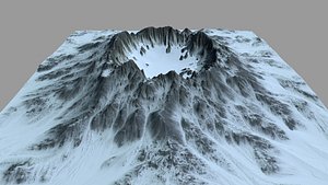 3D snow volcano