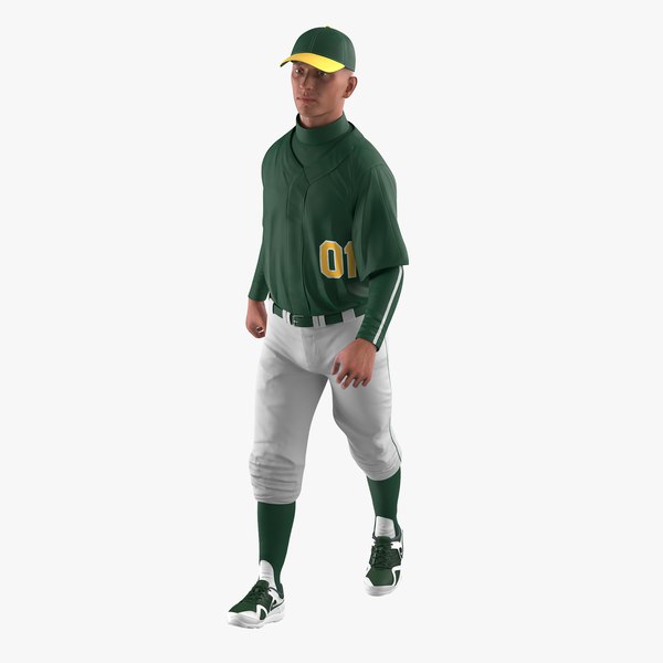 baseball player rigged generic 3d max