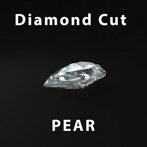 3d pear diamond cut