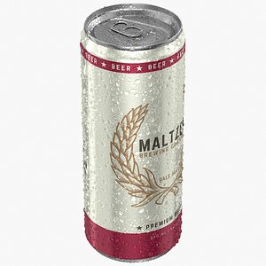 Sleek Beer Can With Droplets 330ml