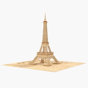 3D Eiffel Tower Laser Cut model