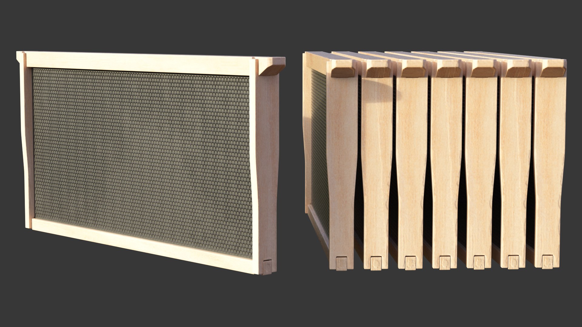 3D Model Wooden Honey Bee Box - TurboSquid 1486648