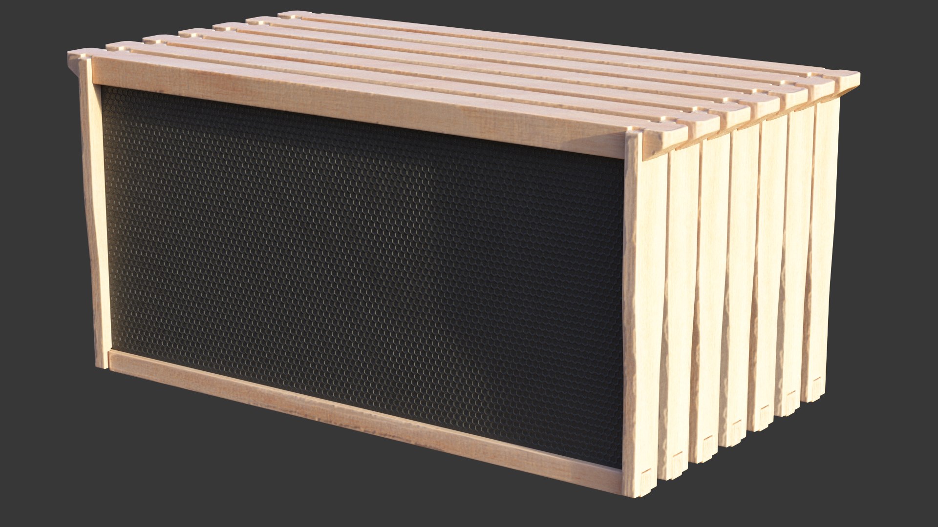 3D Model Wooden Honey Bee Box - TurboSquid 1486648