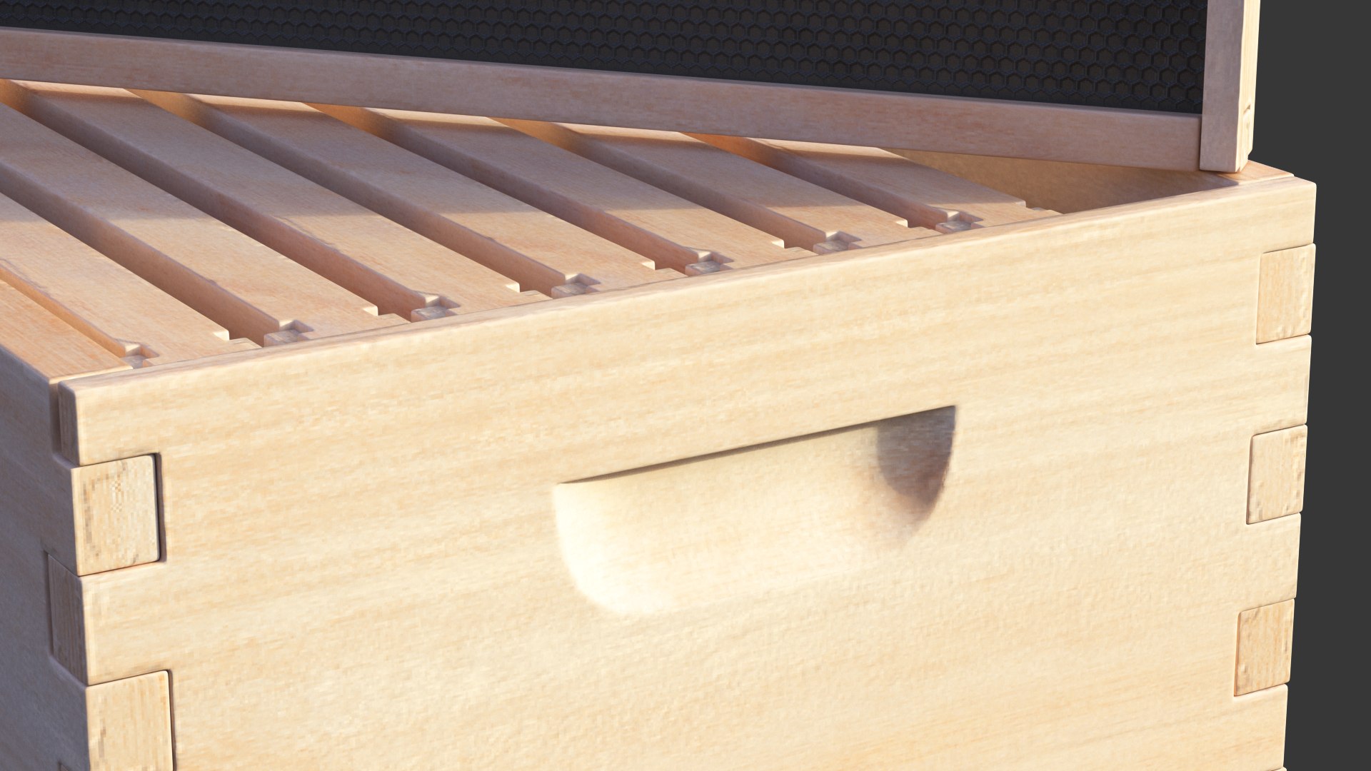 3D Model Wooden Honey Bee Box - TurboSquid 1486648