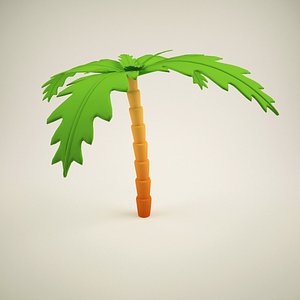 palm tree cartoon 3D model