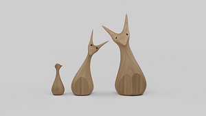 Wooden Carving Kangaroo Theme Showpiece model