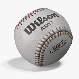 Wilson A1217 Leather Baseball Ball 3D