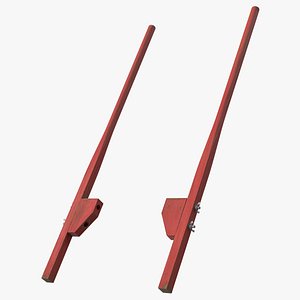 3D Wooden Walking Stilts model