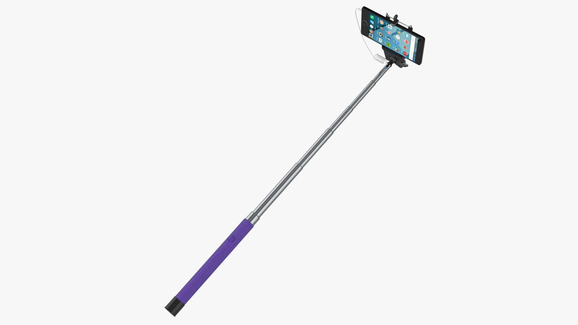 Selfie Stick and Smartphone model TurboSquid 1783816