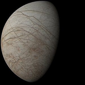 3d model of photorealistic europa