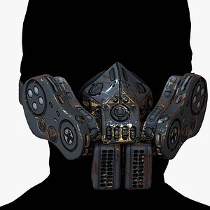 3D Gas mask respirator scifi futuristic model 3D model