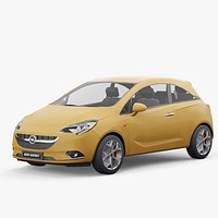 Opel Corsa 2015 lowpoly