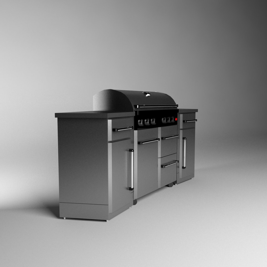 Professional Outdoor Grill 3d Model