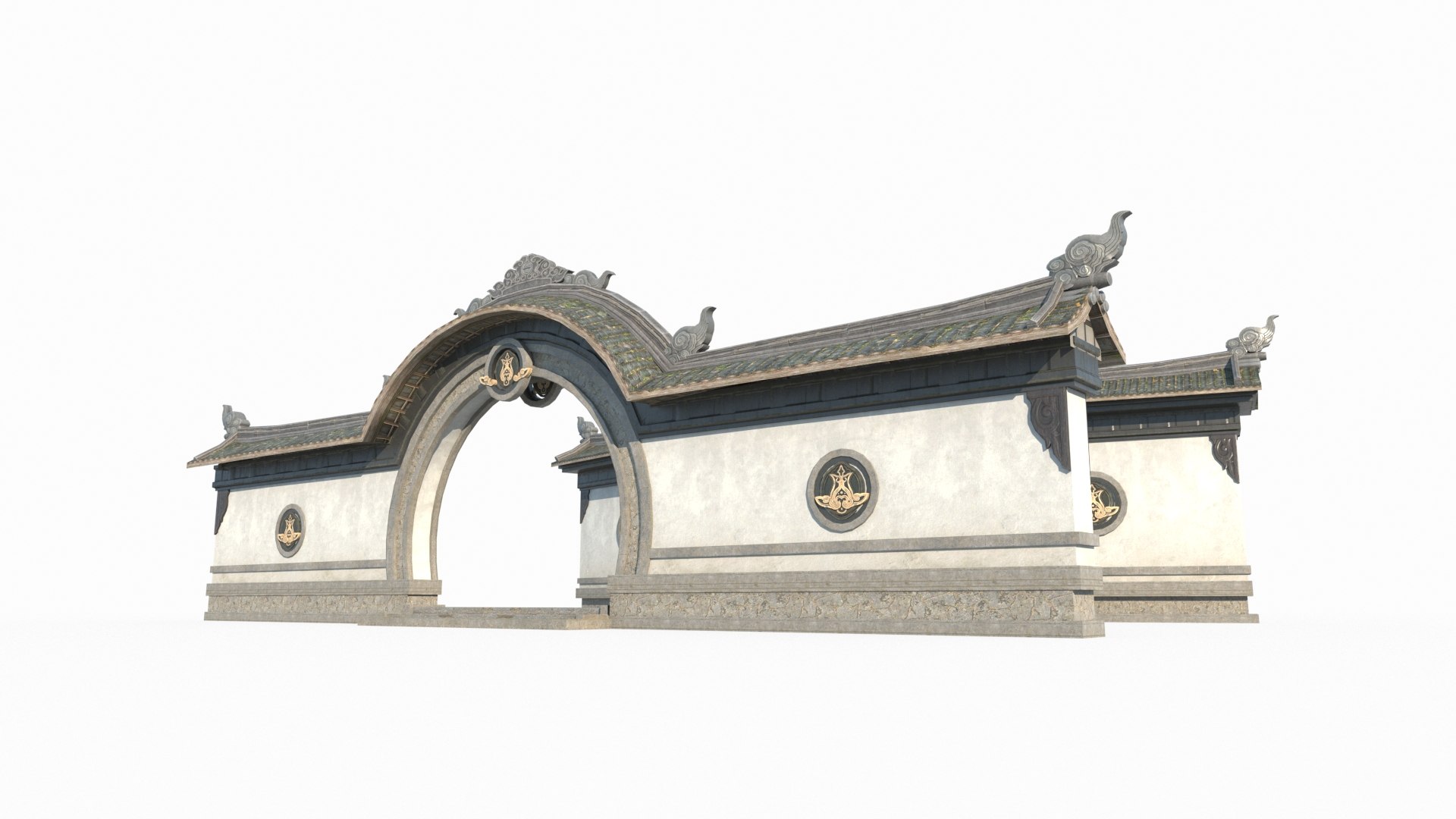 Ancient Asian Architecture Garden Walls And Gates 3D Model - TurboSquid  2073065, image size:1920x1080
