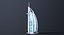 Burj Al Arab Hotel Tower Low Poly