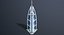 Burj Al Arab Hotel Tower Low Poly