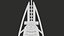 Burj Al Arab Hotel Tower Low Poly