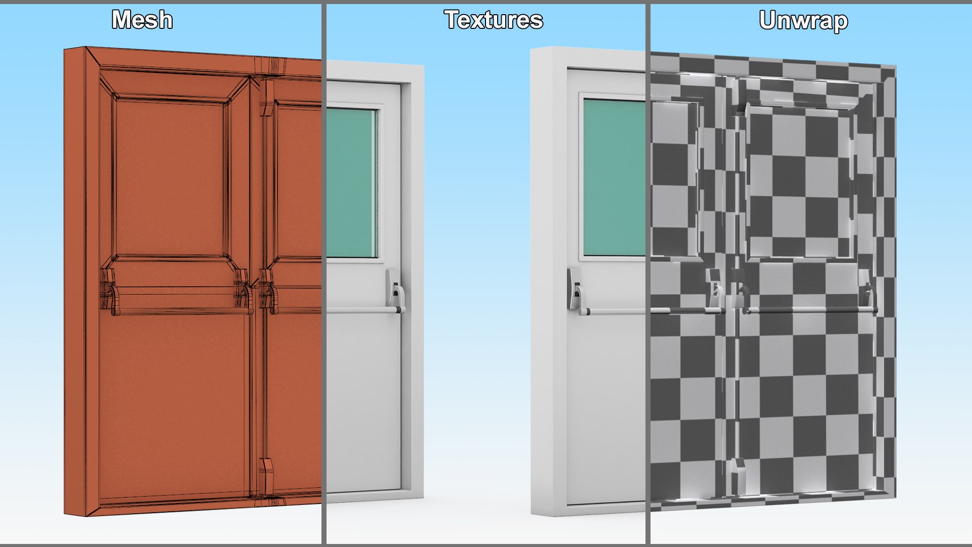 Grey Fire Exit Doors with Panic Bar model https://p.turbosquid.com/ts-thumb/Fm/KsOEXU/ff/greyfireexitdoorswithpanicbarc4dmodel011/jpg/1681132251/1920x1080/fit_q87/90a983c5d9a97dfcc9ae2df0ab060e58a3a2e408/greyfireexitdoorswithpanicbarc4dmodel011.jpg