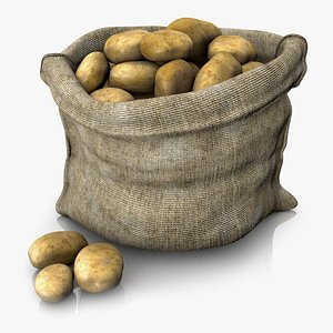 sack potatoes 3d c4d