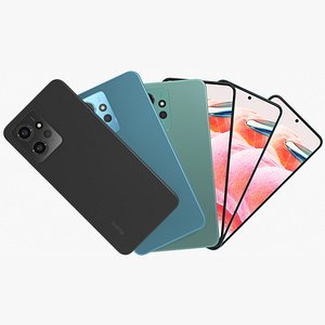 3D Xiaomi Redmi Note 12 4G All Colors model