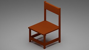 school chair 3D model