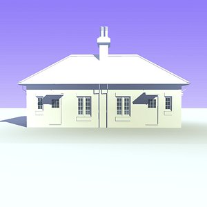 semi detached bungalow houses c4d