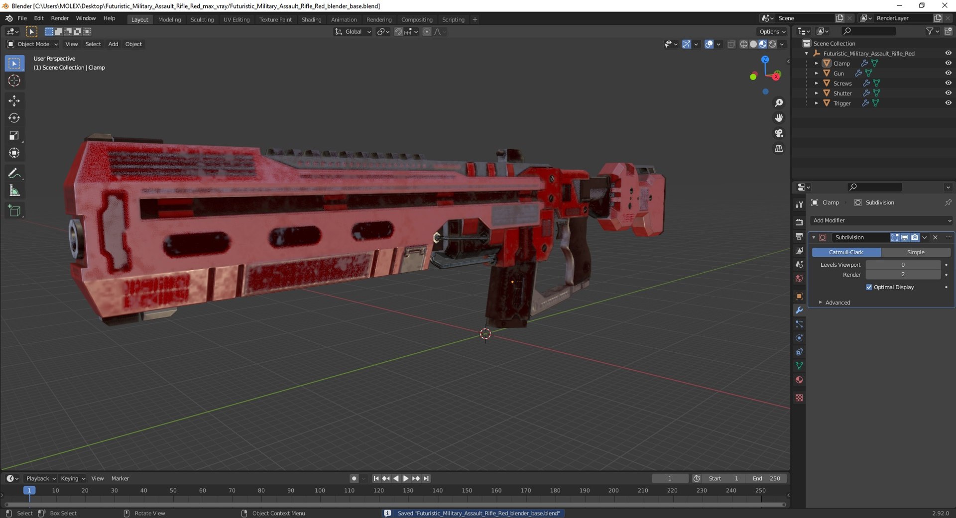 3D model Futuristic Military Assault Rifle Red https://p.turbosquid.com/ts-thumb/Fm/T4sIvP/Ht/futuristicmilitaryassaultriflered3dsmodel031/jpg/1708702654/1920x1080/fit_q87/834909384454859377c73e80c42fb84f0c630752/futuristicmilitaryassaultriflered3dsmodel031.jpg