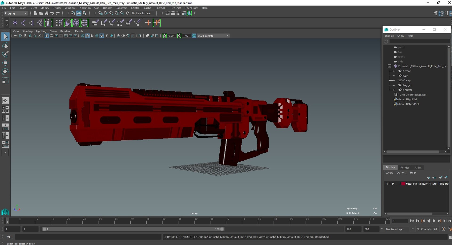 3D model Futuristic Military Assault Rifle Red https://p.turbosquid.com/ts-thumb/Fm/T4sIvP/oM/futuristicmilitaryassaultriflered3dsmodel034/jpg/1708702670/1920x1080/fit_q87/550e78f01862a1782bf38b514638f37071963c89/futuristicmilitaryassaultriflered3dsmodel034.jpg