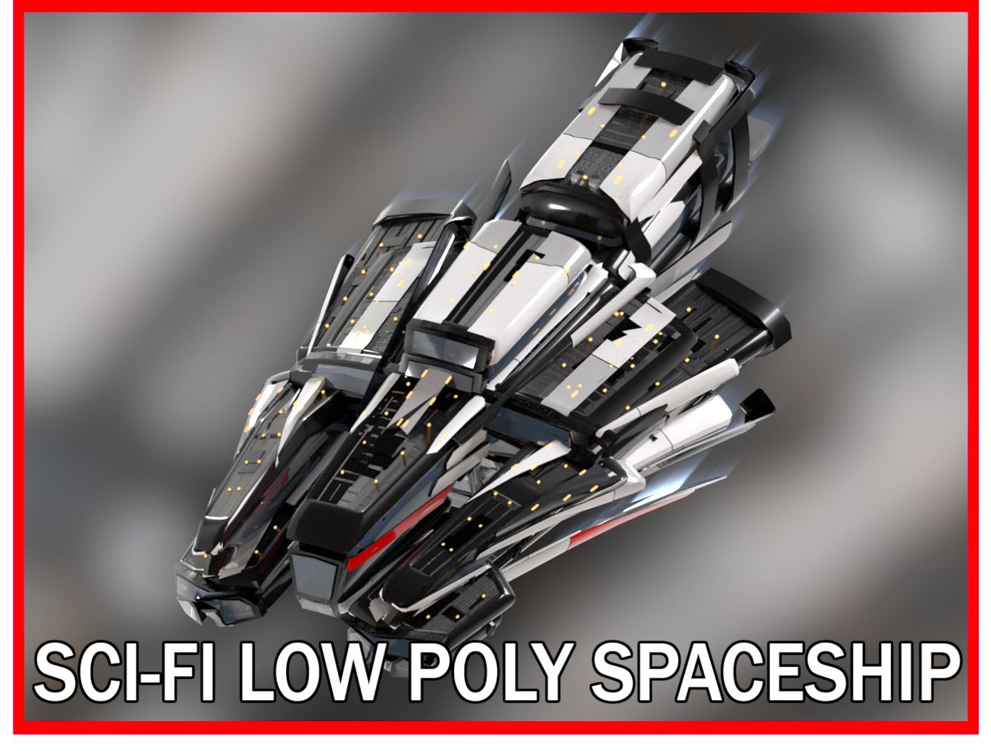 3D Model Lowpoly Sci Fi Spaceship Space Craft Air Vehicle 11 ...