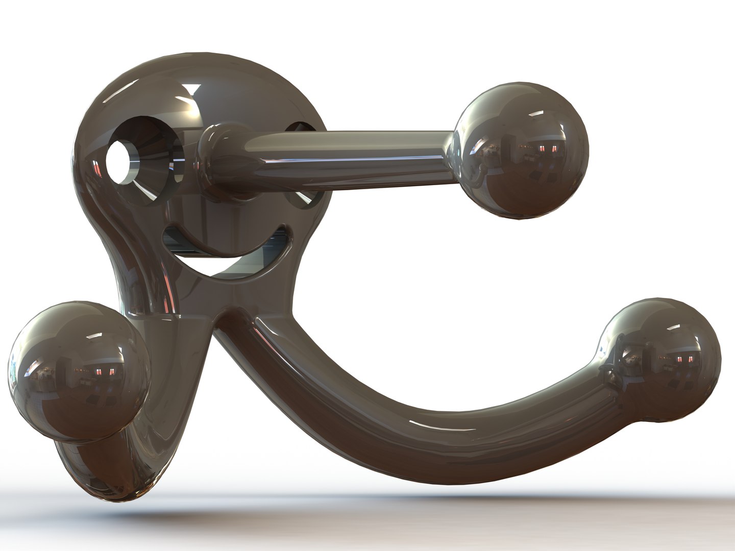 3D Plastic Triple Coat Hook model - TurboSquid 2162050