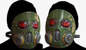 3D 3D Gas mask respirator scifi futuristic model model