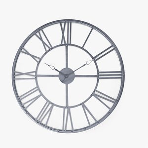 Metallic wall clock