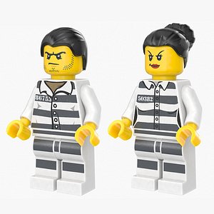 Lego Minifig Male and Female Prisoner Collection