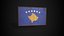 Old Picture Frame With Kosovo  Flag - Game Ready PBR Low-poly 3D Model