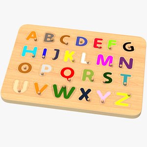 Wooden Alphabet Peg Puzzle