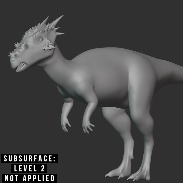 Dracorex Basemesh Low Poly model