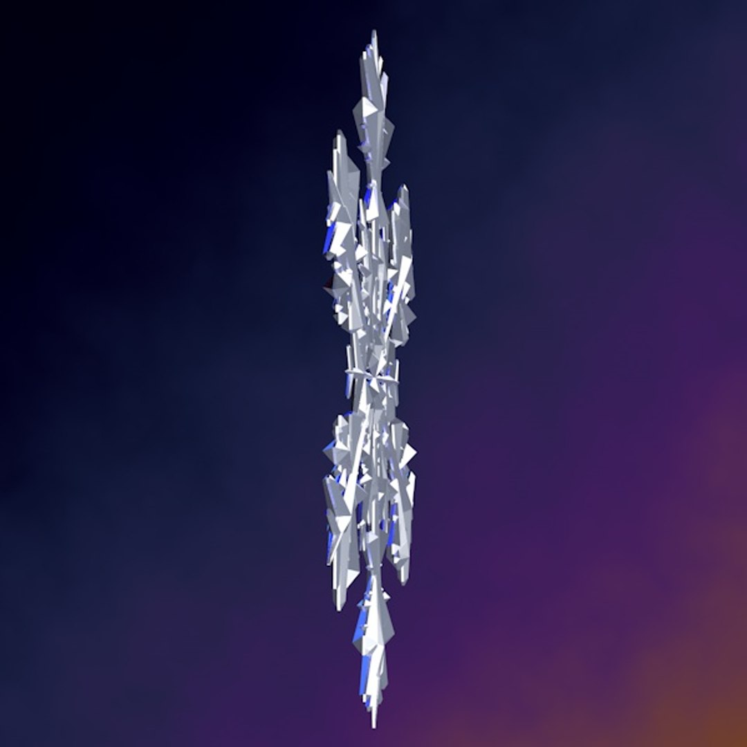 3d Snow Snowflake Model