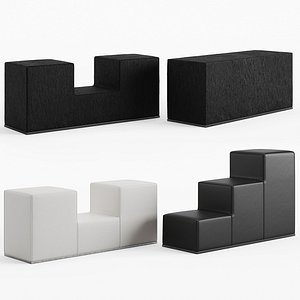 BB Italia Gli Scacchi Pouf 3D model