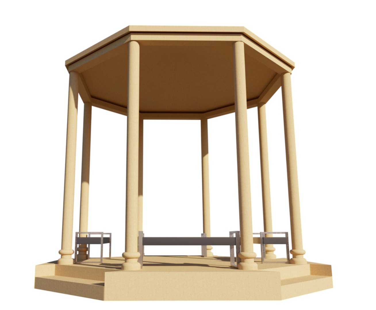 Gazebo Canopy 3D Model - TurboSquid 1471672