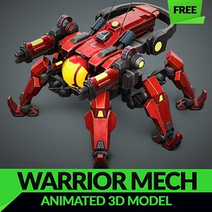 Stylized Sci Fi Mech Robot Asset