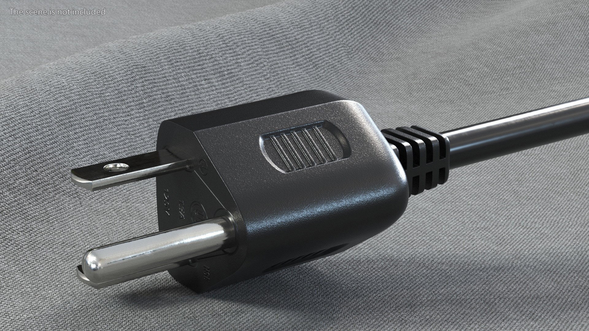 Type B Electric Plug Grounded Rigged for Maya 3D model for industrial visualization, technical presentation, simulation, product rendering, and animation